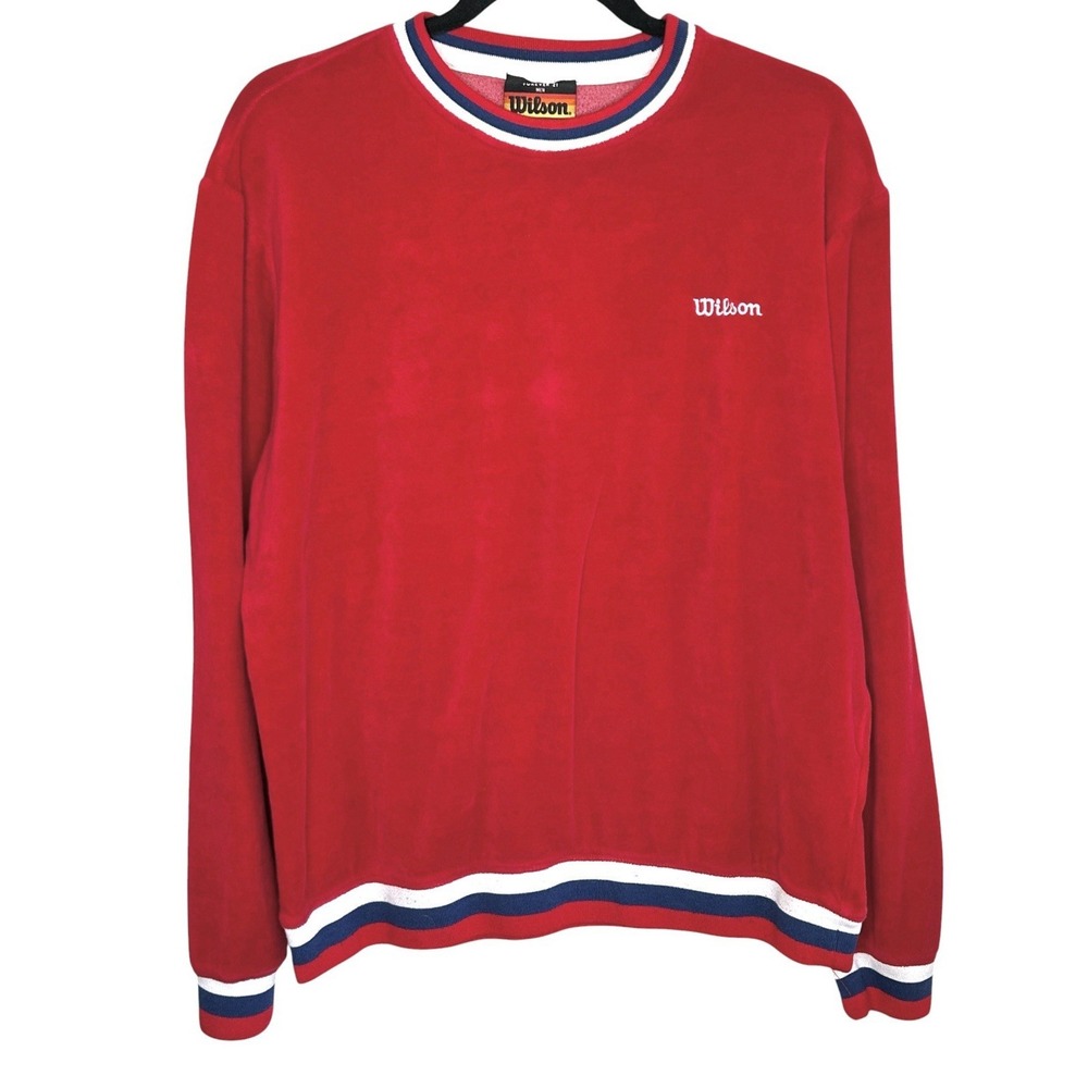 Wilson X Forever 21 Y2k Crewneck Tennis Medium Retro Preppy Velour Sports Collab